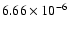 $6.66\times 10^{-6}$