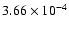 $3.66\times 10^{-4}$