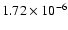 $1.72\times 10^{-6}$