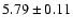 $5.79\pm0.11$