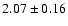 $2.07\pm0.16$