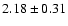 $2.18\pm 0.31$
