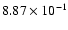 $8.87\times 10^{-1}$
