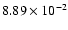 $ 8.89\times 10^{-2}$