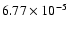 $6.77\times 10^{-5}$
