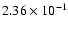 $2.36\times 10^{-1}$