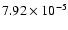 $7.92\times 10^{-5}$