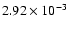 $2.92\times 10^{-3}$