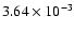 $3.64\times 10^{-3}$