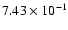 $7.43\times 10^{-1}$