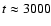 $t\approx 3000$