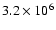 $3.2\times 10^{6}$