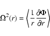 \begin{displaymath}\Omega^2(r) = \left\langle
\frac{1}{r}\frac{\partial\Phi}{\partial r}
\right\rangle
\end{displaymath}