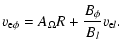 $\displaystyle %
v_{{\rm e} \phi} = A_\Omega R + \frac{B_\phi}{B_l} v_{{\rm e} l}.$