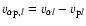 $v_{\alpha {\rm p}, l}=v_{\alpha l}-v_{{\rm p} l}$