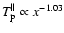 $T_{\rm p}^\parallel \propto x^{-1.03}$