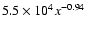 $5.5\times 10^4 x^{-0.94}$