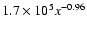 $1.7\times 10^5 x^{-0.96}$