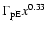 $\Gamma_{\rm p E} x^{0.33}$