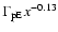 $\Gamma_{\rm p E} x^{-0.13}$