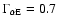 $\Gamma _{\rm\alpha E}=0.7$