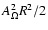 $A_\Omega^2 R^2/2$