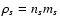 $\rho_s = n_s m_s$