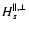 $H_s^{\parallel, \perp}$