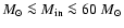 $M_{\odot} \la M_{\rm in} \la 60~M_{\odot}$