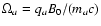 $\Omega_a = q_a B_0 / (m_a c)$