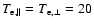 $T_{{\rm e},\parallel } = T_{{\rm e},\perp }= 20$