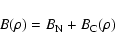 \begin{displaymath}B(\rho) = B_{\rm N} + B_{\rm C}(\rho)
\end{displaymath}
