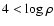 $4 < \log \rho$