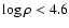 $\log \rho < 4.6$