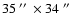 $35~\hbox{$^{\prime\prime}$ }\times 34~\hbox{$^{\prime\prime}$ }$