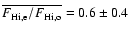$\overline{F_{\rm H {\sc i},e}/F_{\rm H {\sc i},o}} = 0.6\pm 0.4$