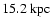$15.2~\rm kpc$