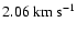 $2.06~{\rm km}~{\rm s}^{-1}$