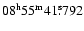 $ {08}^{\rm h}{55}^{\rm m}{41}^{\rm s}\!\!.\:\!{792} $