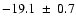 $ -19.1 ~\pm~ 0.7 $