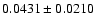 $ 0.0431 \pm 0.0210 $