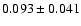 $ 0.093 \pm 0.041 $