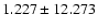$ 1.227 \pm 12.273 $
