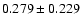 $ 0.279 \pm 0.229 $