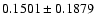 $ 0.1501 \pm 0.1879 $