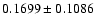 $ 0.1699 \pm 0.1086 $