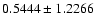$ 0.5444 \pm 1.2266 $