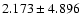 $ 2.173 \pm 4.896 $