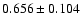 $ 0.656 \pm 0.104 $