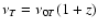 $\nu_T = \nu_{0T}(1+z)$
